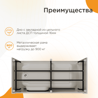 Ванна для людей с частичной утратой опорно-двигательных функции Radomir Грасс 2 в Самаре